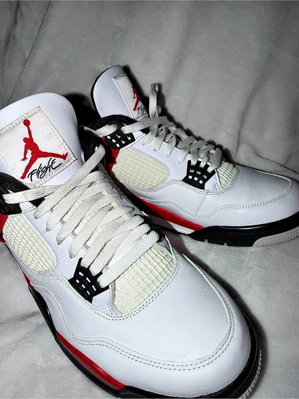 Jordan Air Jordan 4 Retro 'Red Cement' Sneakers White & Red US 10.5